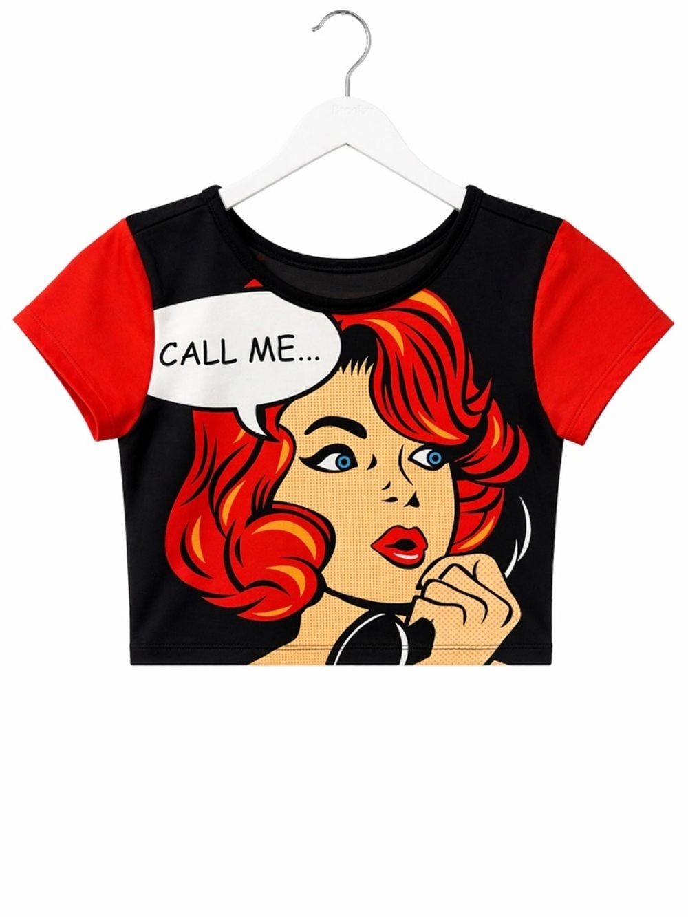 Le Palais Vintage Pop Art Graphic Crop Top Small NWT Y2K Comic Girl Tee